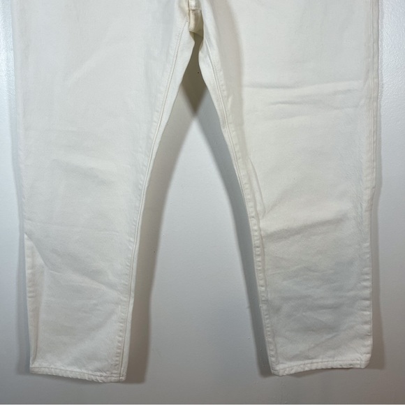 NWT Revolve Levi’s 501 Crop in Come Clean White High Rise Straight Leg Sz 31x26 - Picture 4 of 12